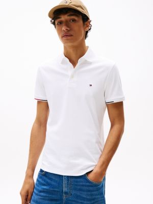 blue signature slim fit poloshirt für herren - tommy hilfiger