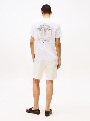green palm tree back graphic t-shirt for men tommy hilfiger