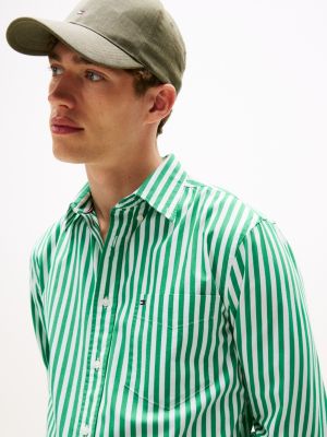 green th flex regular fit hemd mit streifen für herren - tommy hilfiger