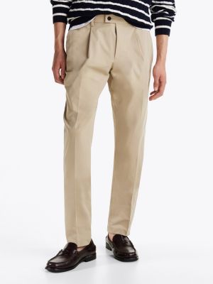 beige performance denton straight leg chinos for men tommy hilfiger