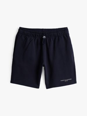 blauw adaptive sweatshort met logo voor heren - tommy hilfiger