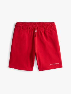 red adaptive sweatshort met logo voor heren - tommy hilfiger