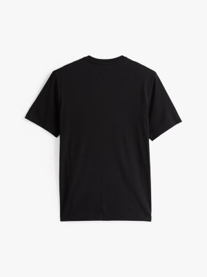 black adaptive logo t-shirt for men tommy hilfiger