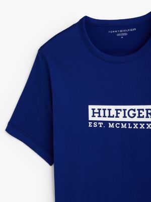 t-shirt adaptive à logo bleu pour hommes tommy hilfiger