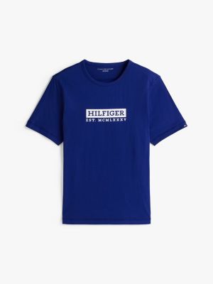 blau adaptive t-shirt mit logo für herren - tommy hilfiger