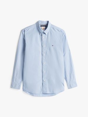 blue adaptive regular fit oxford-overhemd voor heren - tommy hilfiger