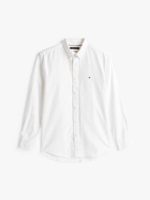 white adaptive regular fit oxford shirt for men tommy hilfiger