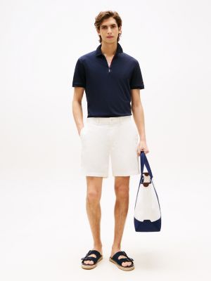 braun regular fit poloshirt mit reißverschluss für herren - tommy hilfiger