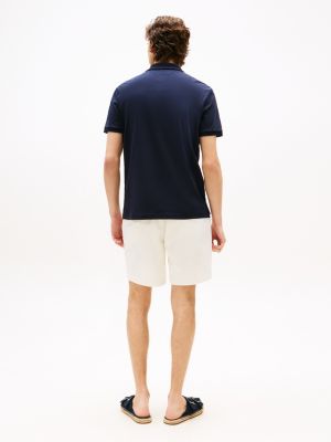 braun regular fit poloshirt mit reißverschluss für herren - tommy hilfiger