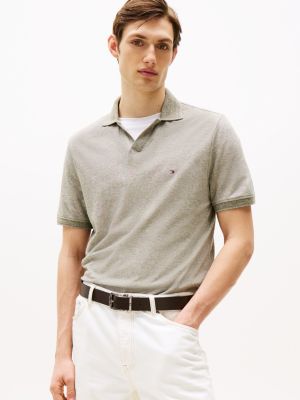 polo regular fit con lino white da uomini tommy hilfiger