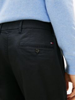 Denton Textured Print Straight Leg Chinos — Blue 3