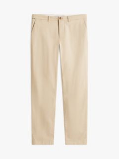 Denton Textured Print Straight Leg Chinos — Beige 5