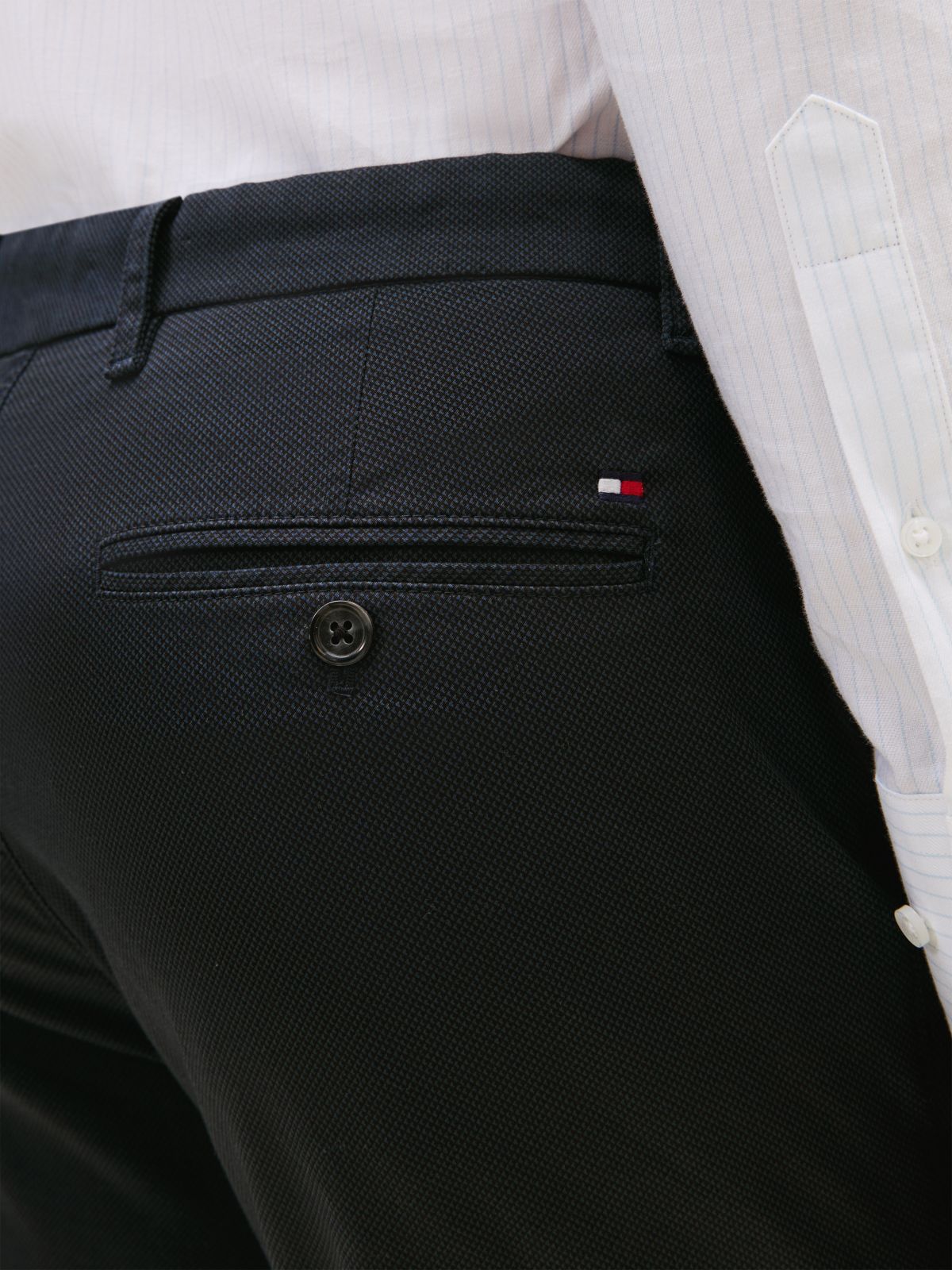 Bleecker Print Slim Chinos — Blue