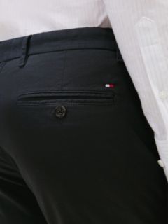 Bleecker Print Slim Chinos — Blue 3