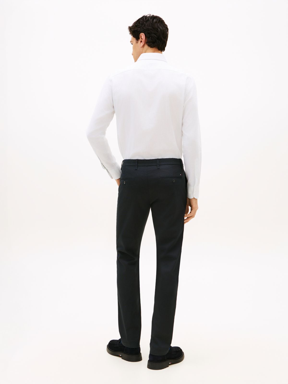 Bleecker Print Slim Chinos — Blue