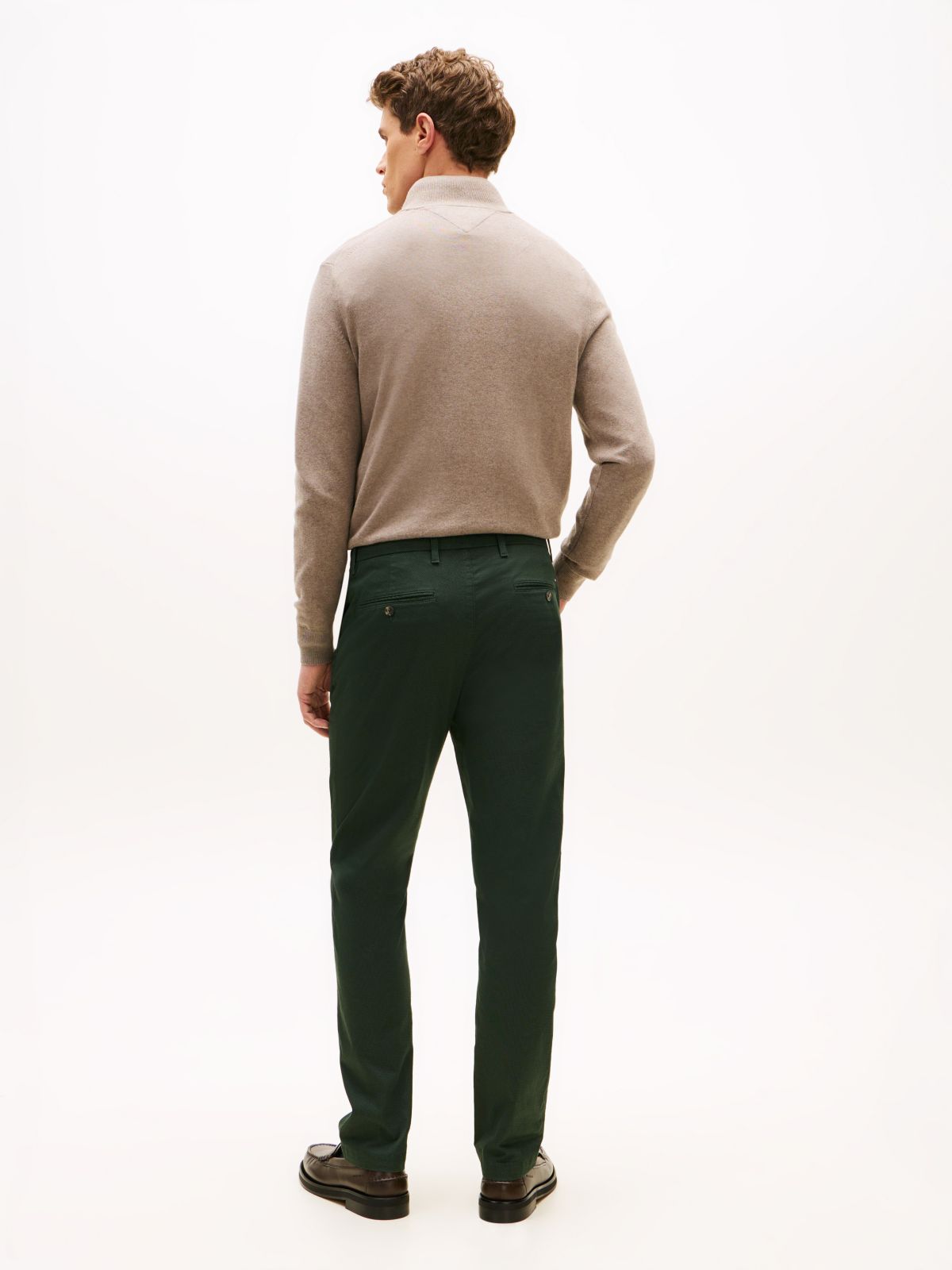 Bleecker Print Slim Chinos — Green