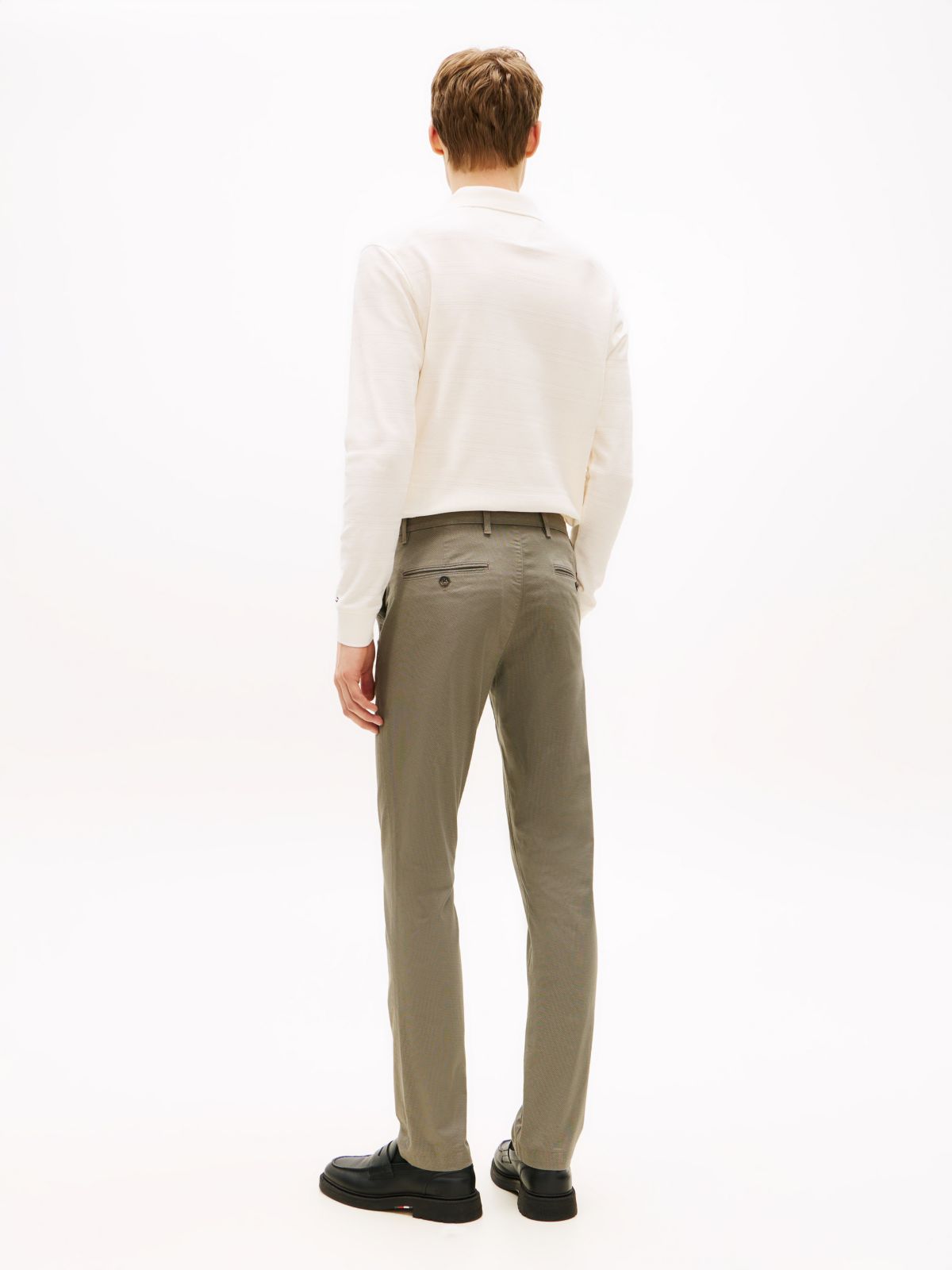 Bleecker Print Slim Chinos — Grey