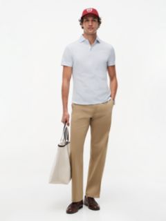 New York Label Slim Fit Wide-Spread Polo Shirt — Blue 2