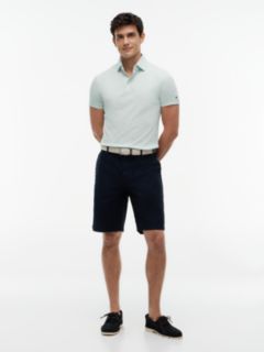 New York Label Slim Fit Wide-Spread Polo Shirt — Green 2