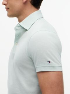 New York Label Slim Fit Wide-Spread Polo Shirt — Green 3
