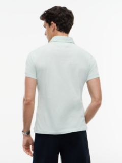 New York Label Slim Fit Wide-Spread Polo Shirt — Green 4