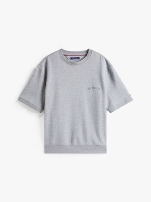 blue athleisure relaxed short sleeve sweatshirt for men tommy hilfiger
