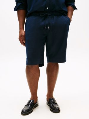 blue plus brooklyn linen blend chino shorts for men tommy hilfiger