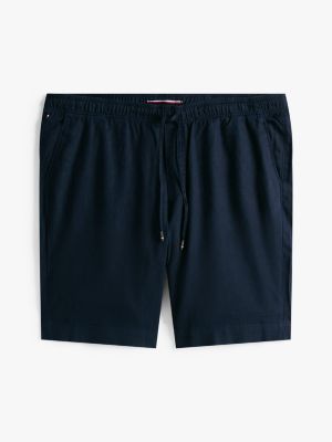 blue plus brooklyn linen blend chino shorts for men tommy hilfiger