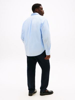 blau plus regular fit th flex hemd für herren - tommy hilfiger