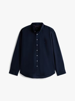 blau plus regular fit th flex hemd für herren - tommy hilfiger