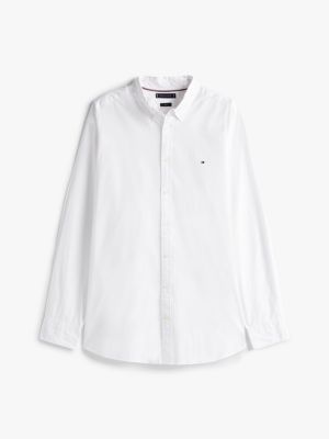 white plus th flex regular fit shirt for men tommy hilfiger