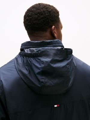 blau plus leichtgewichtige wasserabweisende jacke für herren - tommy hilfiger