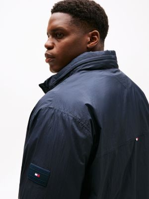 blau plus leichtgewichtige wasserabweisende jacke für herren - tommy hilfiger