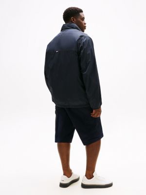 blau plus leichtgewichtige wasserabweisende jacke für herren - tommy hilfiger