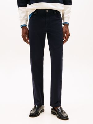 blue denton straight leg trousers for men tommy hilfiger