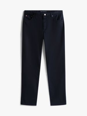 blue denton straight leg trousers for men tommy hilfiger