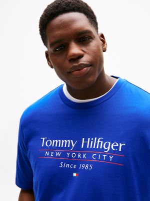 blue plus logo crew neck t-shirt for men tommy hilfiger