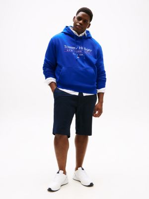 blue plus regular logo hoody for men tommy hilfiger