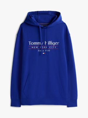 blue plus regular logo hoody for men tommy hilfiger