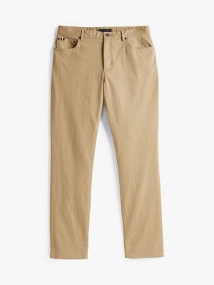 beige denton chino met rechte broekspijpen voor heren - tommy hilfiger