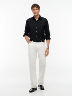 TH Flex Regular Fit Poplin Shirt — Black 2