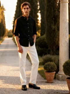 TH Flex Regular Fit Poplin Shirt — Black 5
