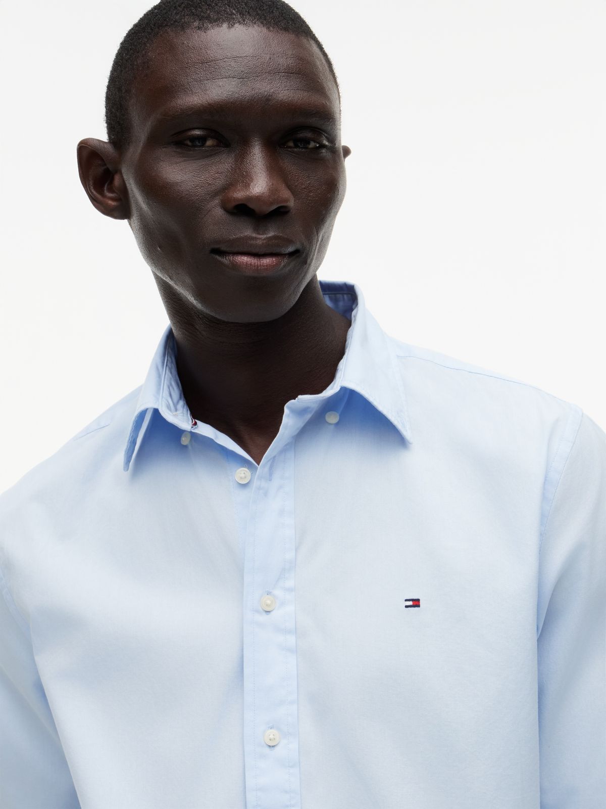 TH Flex Regular Fit Poplin Shirt — Blue