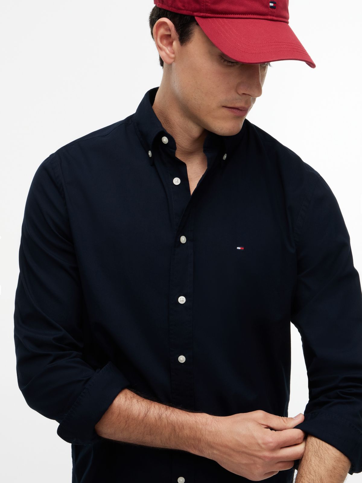 TH Flex Regular Fit Poplin Shirt — Blue