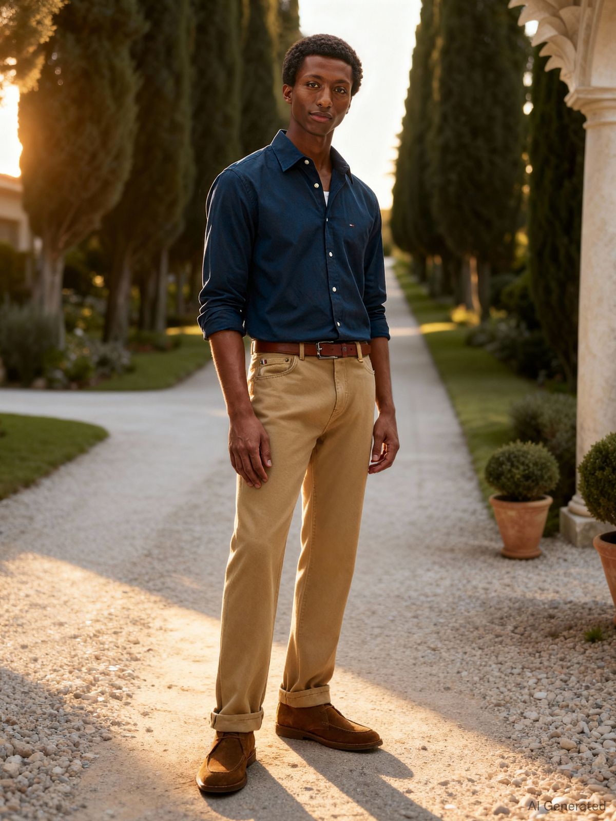 TH Flex Regular Fit Poplin Shirt — Blue