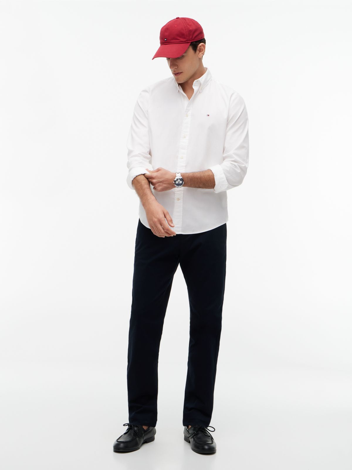 TH Flex Regular Fit Poplin Shirt — White