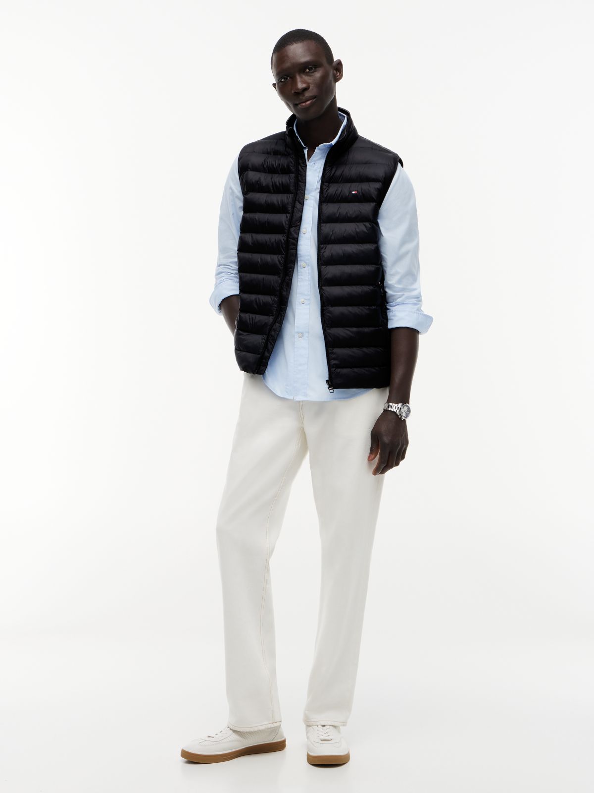 Packable Quilted Gilet — Black