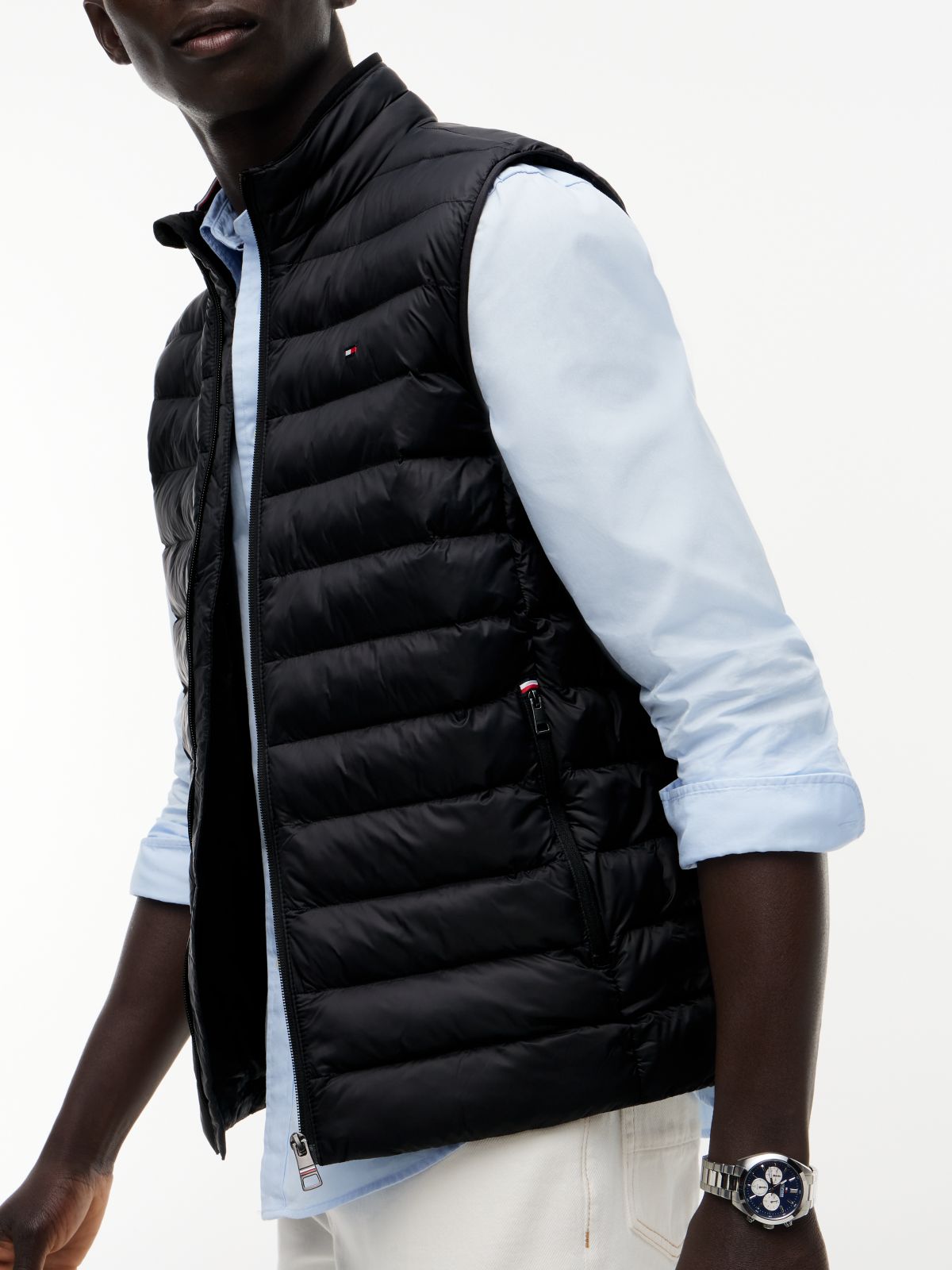 Packable Quilted Gilet — Black