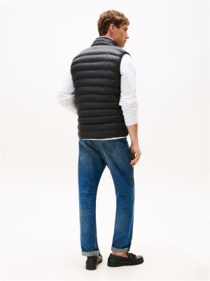 black packable quilted gilet for men tommy hilfiger