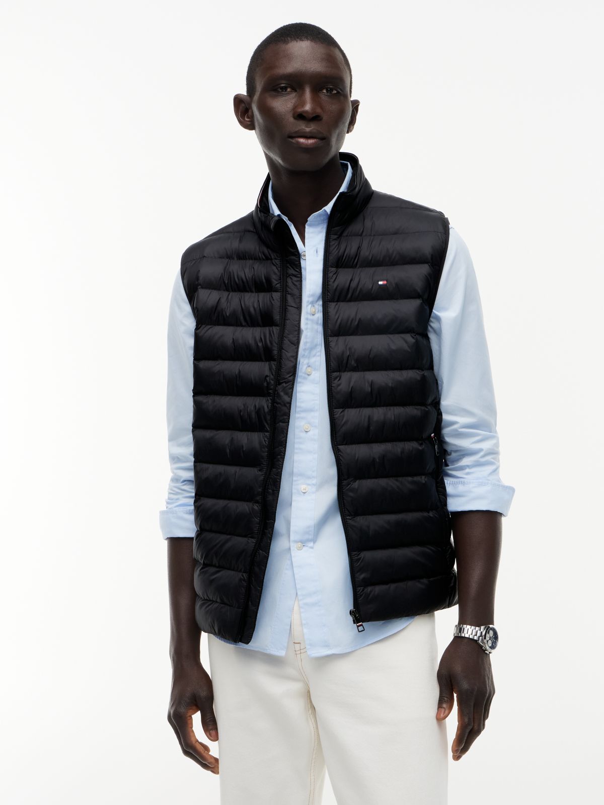 Packable Quilted Gilet — Black